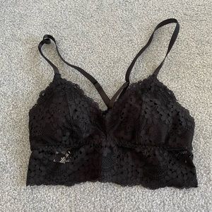 black lace bralette